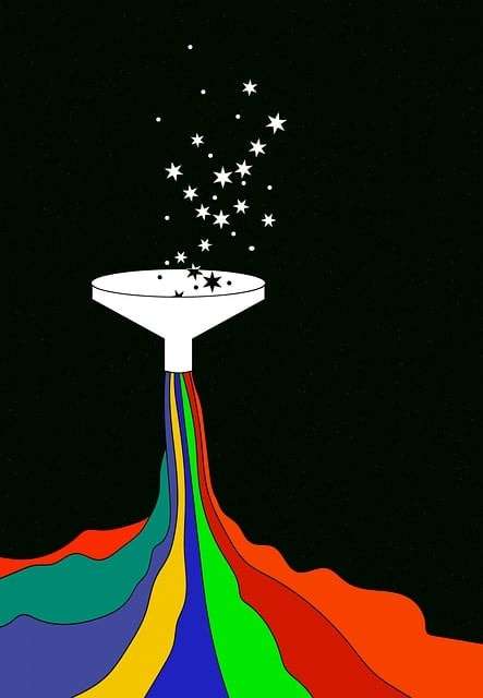 funnel, universe, rainbow